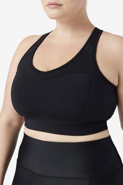 Top Deportivo Fila Uplift Racerback Sports Bra Mujer Negras | Fila162CB