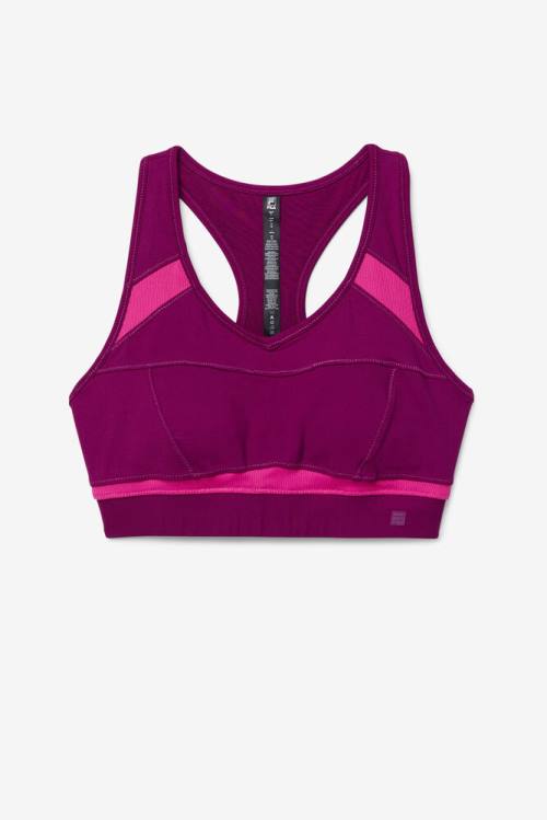 Top Deportivo Fila Uplift Racerback Sports Bra Mujer Moradas Rosas Claro | Fila908QX