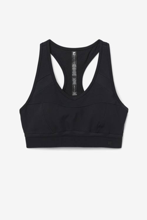 Top Deportivo Fila Uplift Racerback Sports Bra Mujer Negras | Fila940BN