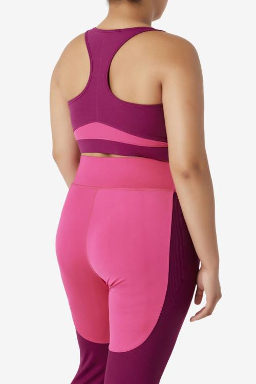 Top Deportivo Fila Uplift Racerback Sports Bra Mujer Moradas Rosas Claro | Fila958AY