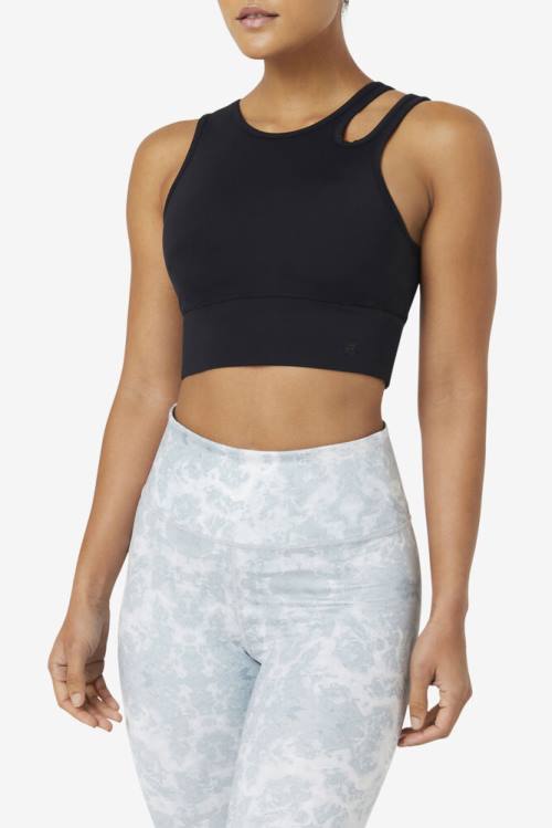 Top Deportivo Fila Uplift Slice Crop Bra Mujer Negras | Fila014PB