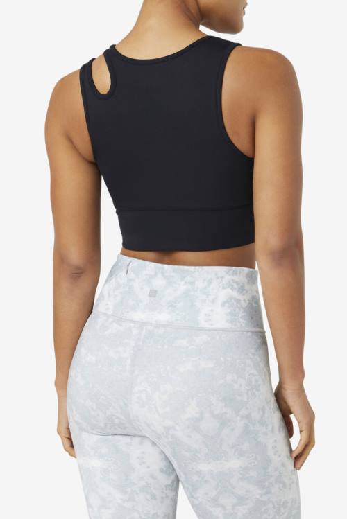 Top Deportivo Fila Uplift Slice Crop Bra Mujer Negras | Fila014PB