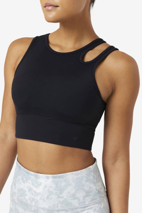 Top Deportivo Fila Uplift Slice Crop Bra Mujer Negras | Fila014PB