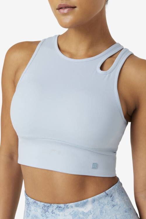 Top Deportivo Fila Uplift Slice Crop Bra Mujer Azules | Fila126TS