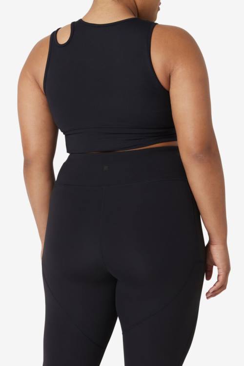 Top Deportivo Fila Uplift Slice Crop Bra Mujer Negras | Fila279WP