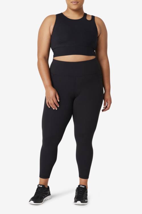 Top Deportivo Fila Uplift Slice Crop Bra Mujer Negras | Fila279WP