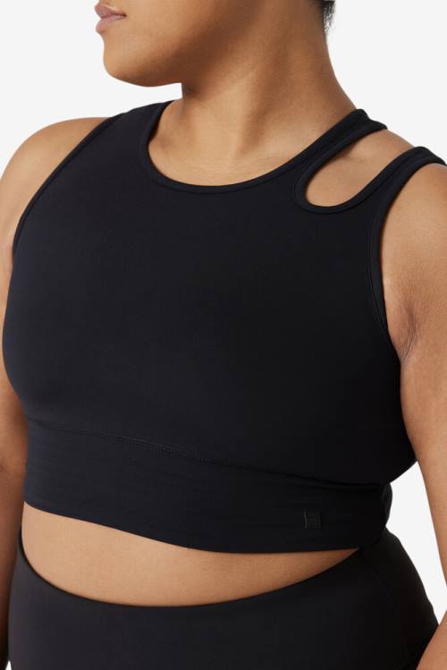 Top Deportivo Fila Uplift Slice Crop Bra Mujer Negras | Fila279WP