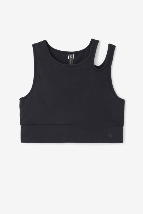 Top Deportivo Fila Uplift Slice Crop Bra Mujer Negras | Fila279WP