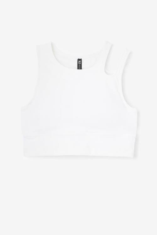 Top Deportivo Fila Uplift Slice Crop Bra Mujer Blancas | Fila423FG