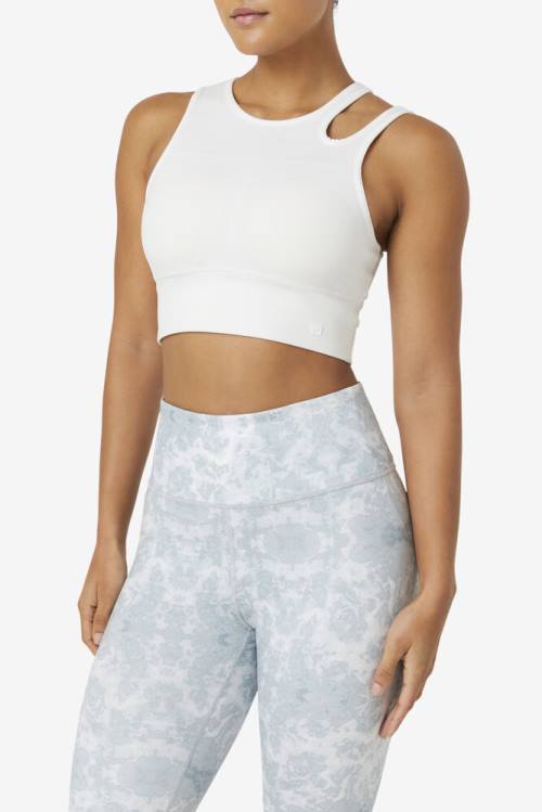 Top Deportivo Fila Uplift Slice Crop Bra Mujer Blancas | Fila716NH