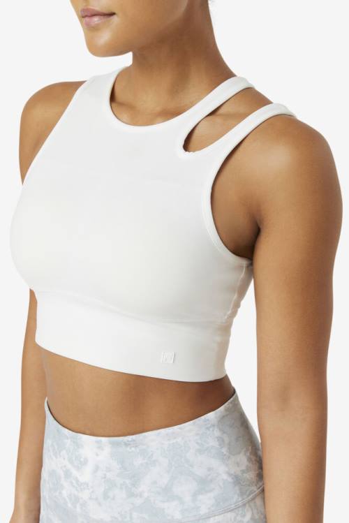 Top Deportivo Fila Uplift Slice Crop Bra Mujer Blancas | Fila716NH