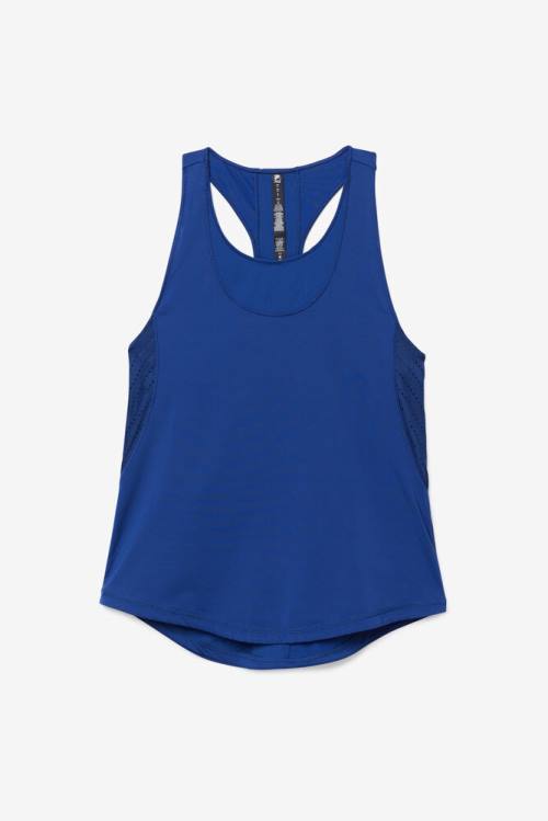 Top Deportivo Fila Uplift Textured Racerback Tank Mujer Azul Marino | Fila356ZK