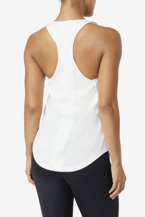 Top Deportivo Fila Uplift Textured Racerback Tank Mujer Blancas | Fila720JL