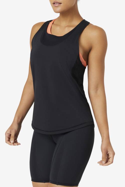 Top Deportivo Fila Uplift Textured Racerback Tank Mujer Negras | Fila893PW