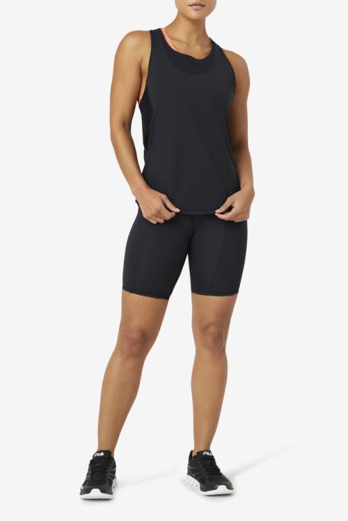 Top Deportivo Fila Uplift Textured Racerback Tank Mujer Negras | Fila893PW