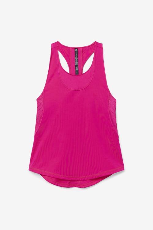 Top Deportivo Fila Uplift Textured Racerback Tank Mujer Rosas Claro | Fila937OC