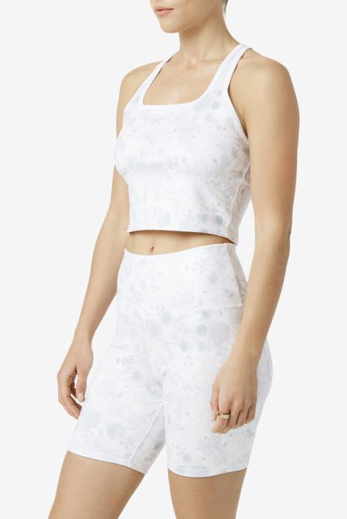 Top Deportivo Fila Zuri Reversible Crop Tank Mujer Blancas | Fila701KY