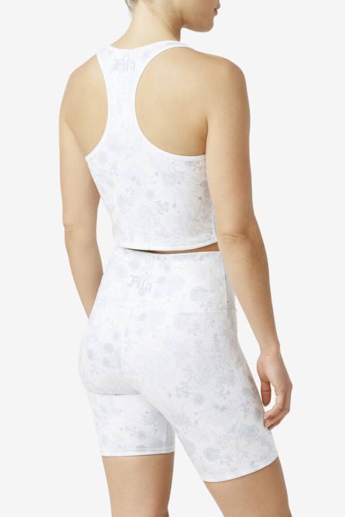 Top Deportivo Fila Zuri Reversible Crop Tank Mujer Blancas | Fila701KY