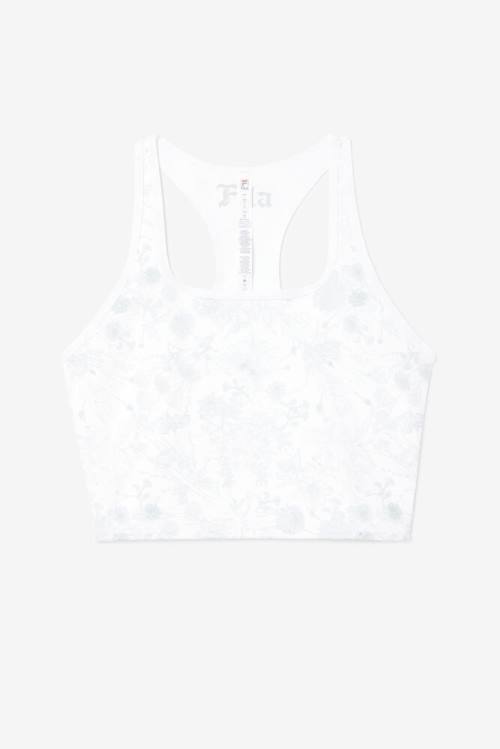 Top Deportivo Fila Zuri Reversible Crop Tank Mujer Blancas | Fila701KY