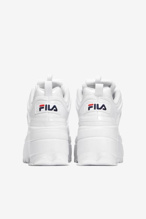 Wedge Patent Zapatillas Fila Disruptor 2 Mujer Blancas Azul Marino Rojas | Fila529GK