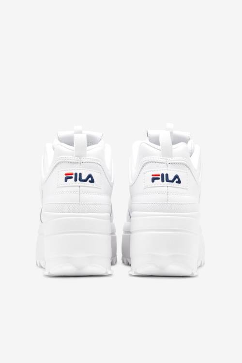 Wedge Zapatillas Fila Disruptor 2 Mujer Blancas Azul Marino Rojas | Fila270XZ