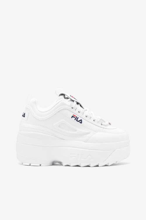 Wedge Zapatillas Fila Disruptor 2 Mujer Blancas Azul Marino Rojas | Fila270XZ