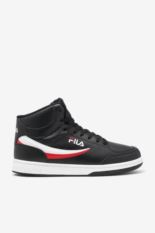 Zapatillas Baloncesto Fila Bbn 92 Mid Hombre Negras Blancas Rojas | Fila578PE