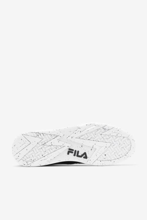 Zapatillas Baloncesto Fila Cage Mid Hombre Negras Blancas | Fila759NF