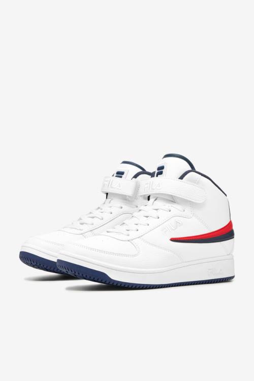 Zapatillas Fila A-high Hombre Blancas Azul Marino Rojas | Fila643BM