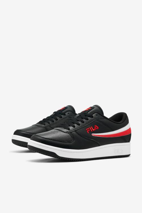 Zapatillas Fila A-low Hombre Negras Rojas Blancas | Fila769ZG