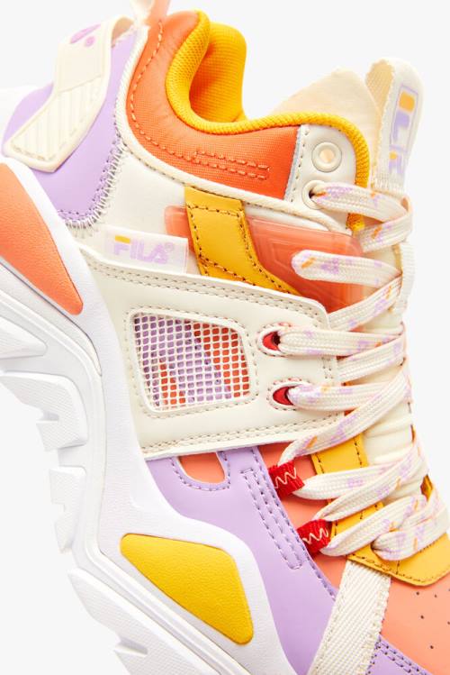 Zapatillas Fila Cage Mid Mixed Media Mujer Naranjas | Fila586GT