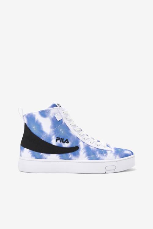 Zapatillas Fila Gennaio Tie Dye Mujer Blancas Azules Oscuro | Fila157UJ