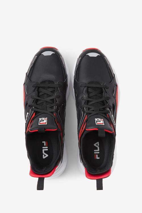 Zapatillas Fila Hallasan Hombre Negras Rojas Blancas | Fila658IR