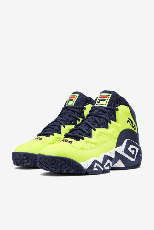 Zapatillas Fila Mb Hombre Amarillo Azul Marino Blancas | Fila601BV