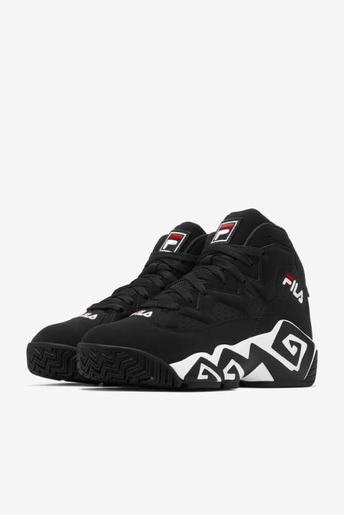 Zapatillas Fila Mb Hombre Negras Blancas Rojas | Fila518WR