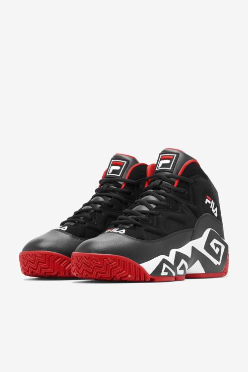 Zapatillas Fila Mb Hombre Negras Blancas Rojas | Fila954OH