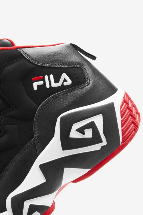 Zapatillas Fila Mb Hombre Negras Blancas Rojas | Fila954OH