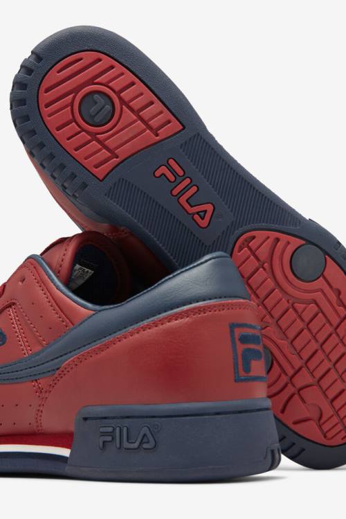 Zapatillas Fila Original Fitness Hombre Rojas Azul Marino Blancas | Fila421YC