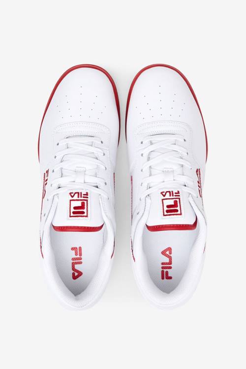 Zapatillas Fila Original Fitness Hombre Blancas Rojas Blancas | Fila789FE