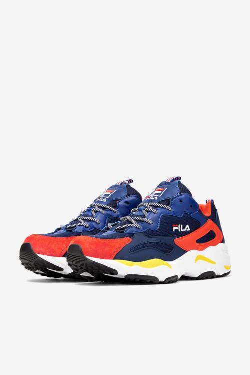 Zapatillas Fila Ray Tracer Hombre Azul Marino Azules Rojas | Fila625JZ