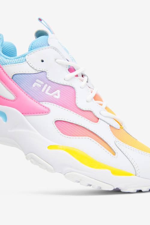 Zapatillas Fila Ray Tracer Mujer Blancas Limón Azules | Fila248BS