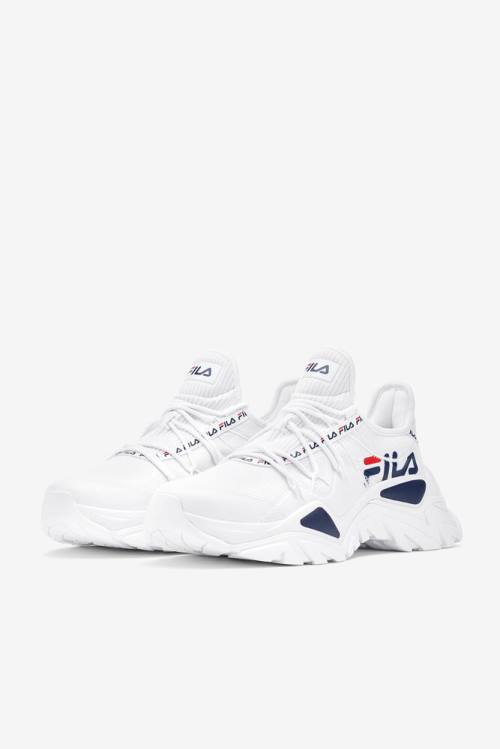 Zapatillas Fila Relectrove Premium Hombre Blancas Azul Marino Rojas | Fila830VH