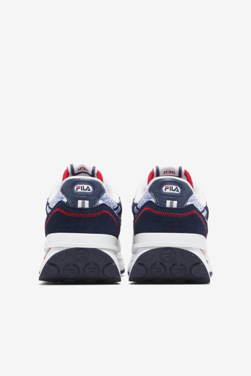 Zapatillas Fila Renno Rolando Hombre Blancas Azul Marino Rojas | Fila815TY