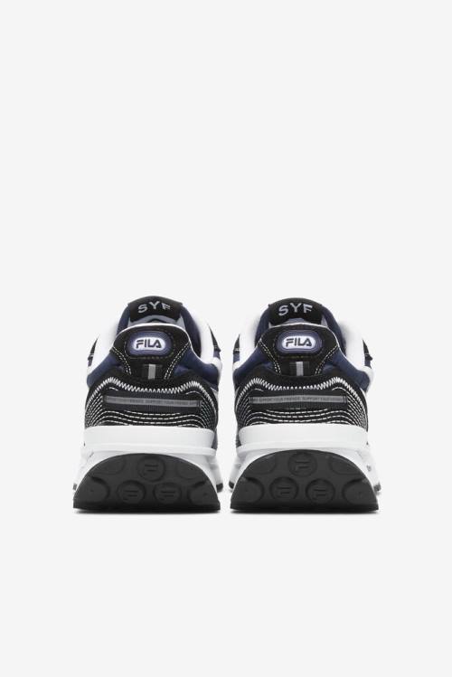 Zapatillas Fila Renno X Krost Hombre Azul Marino Negras Blancas | Fila785VR