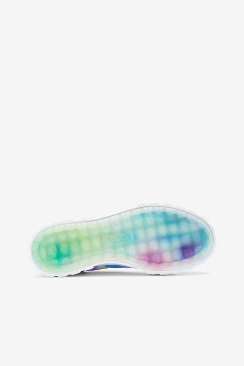 Zapatillas Fila Sandblast Low Mottled Tie Dye Mujer Verde Azules Blancas | Fila452QZ