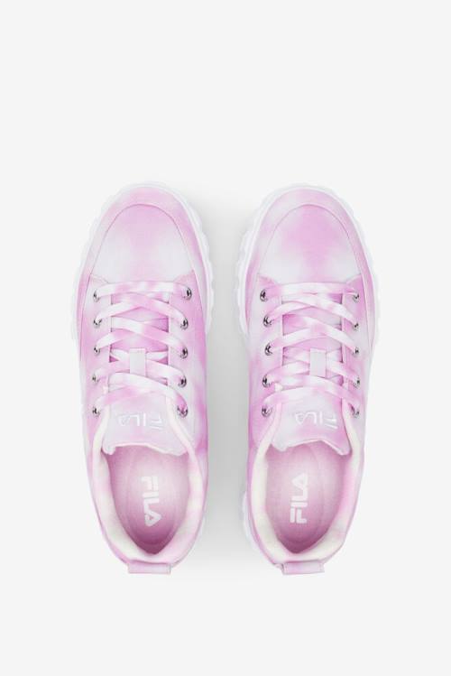 Zapatillas Fila Sandblast Low Mottled Tie Dye Mujer Lavanda Blancas | Fila617EW