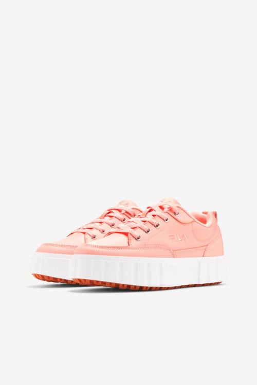 Zapatillas Fila Sandblast Low Mujer Albaricoque Rosas Blancas | Fila986WJ