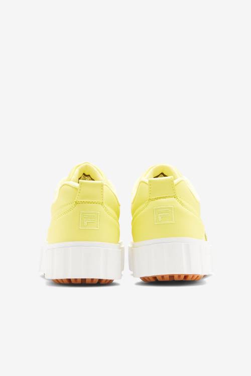 Zapatillas Fila Sandblast Low Mujer Limón Blancas | Fila374HN