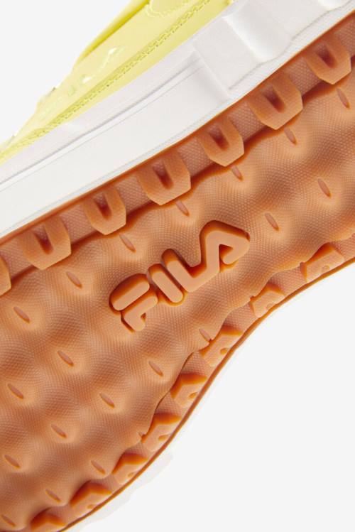 Zapatillas Fila Sandblast Low Mujer Limón Blancas | Fila374HN