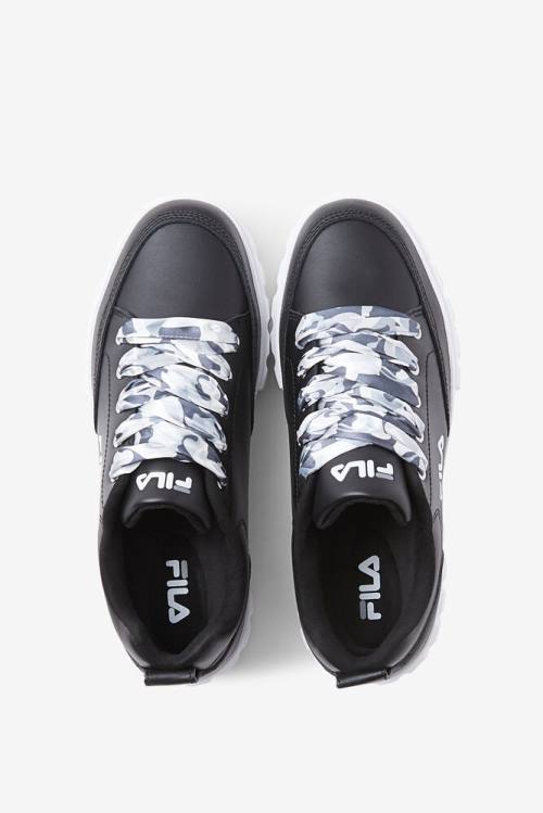 Zapatillas Fila Sandblast Low Satin Encaje Mujer Negras Blancas | Fila354HC